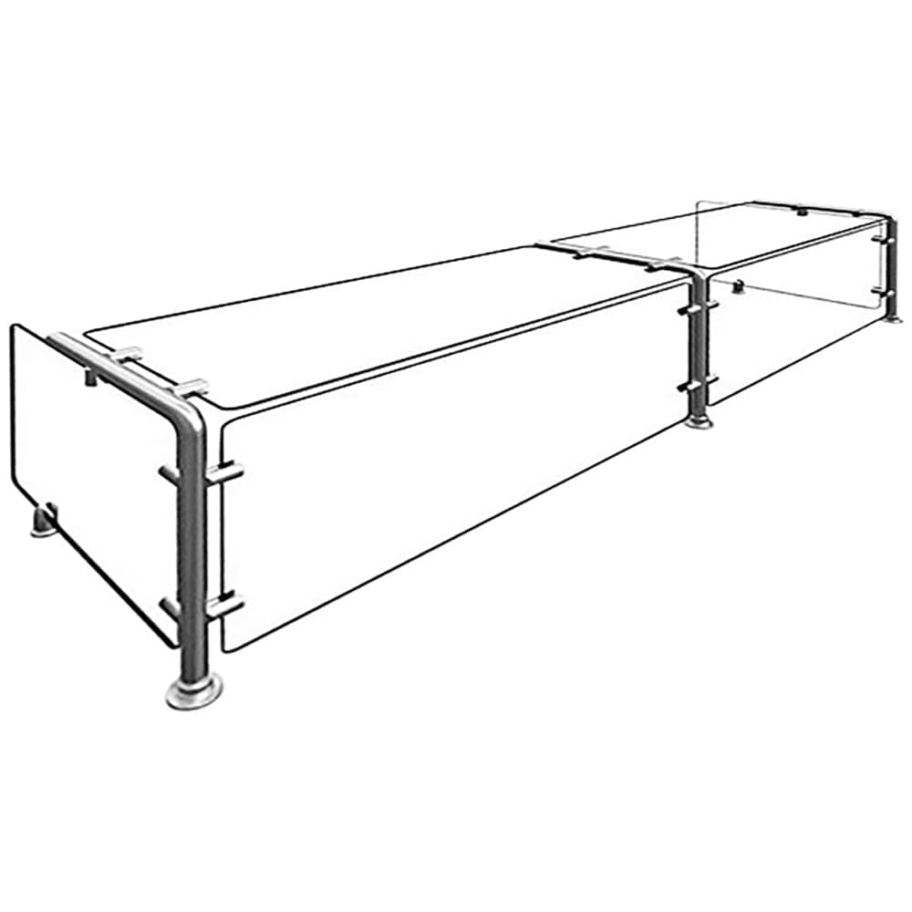 Hatco EP11-06018 Full Service Mounted Food Shield - 60" x 18" x 18", Glass/Stainless Steel