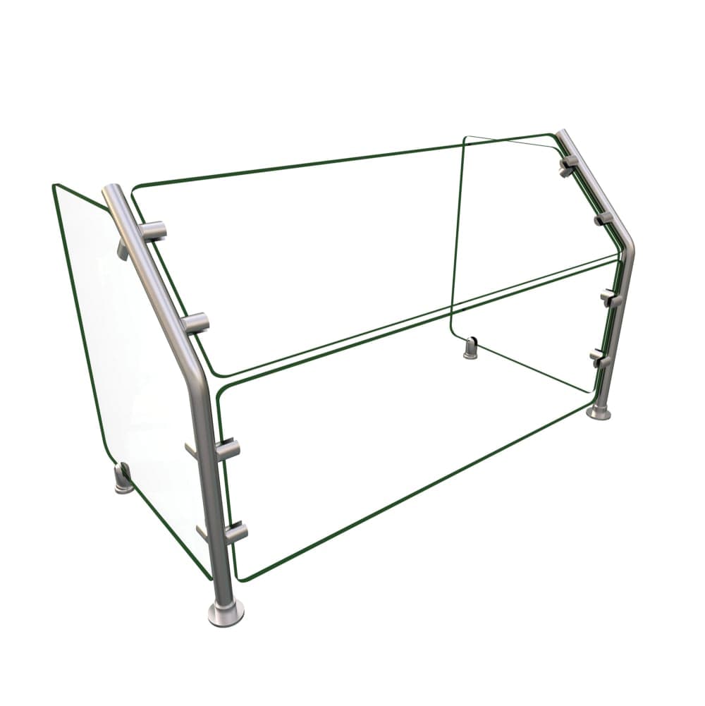 Hatco EP36-36 Full Service Mounted Food Shield - 36" x 18" x 22", Glass/Stainless Steel