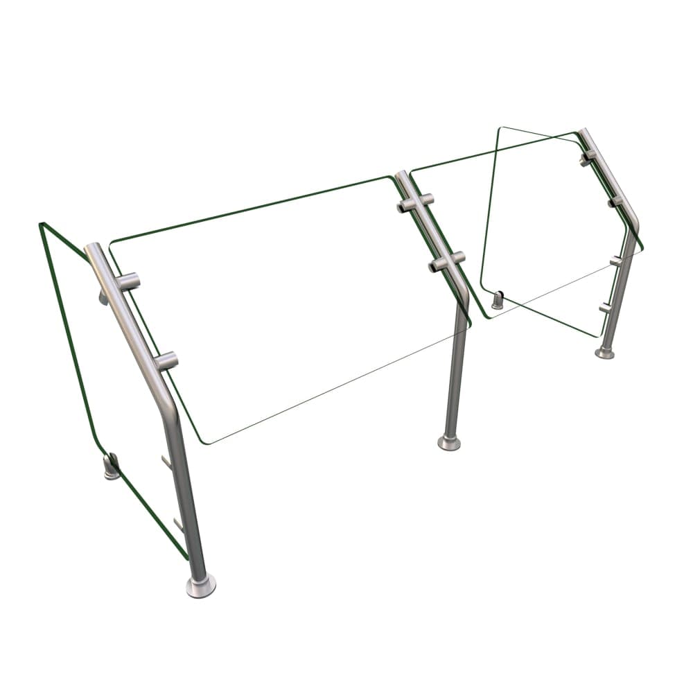 Hatco ES31-48 Self Service Mounted Food Shield - 48" x 18" x 22", Glass/Stainless Steel
