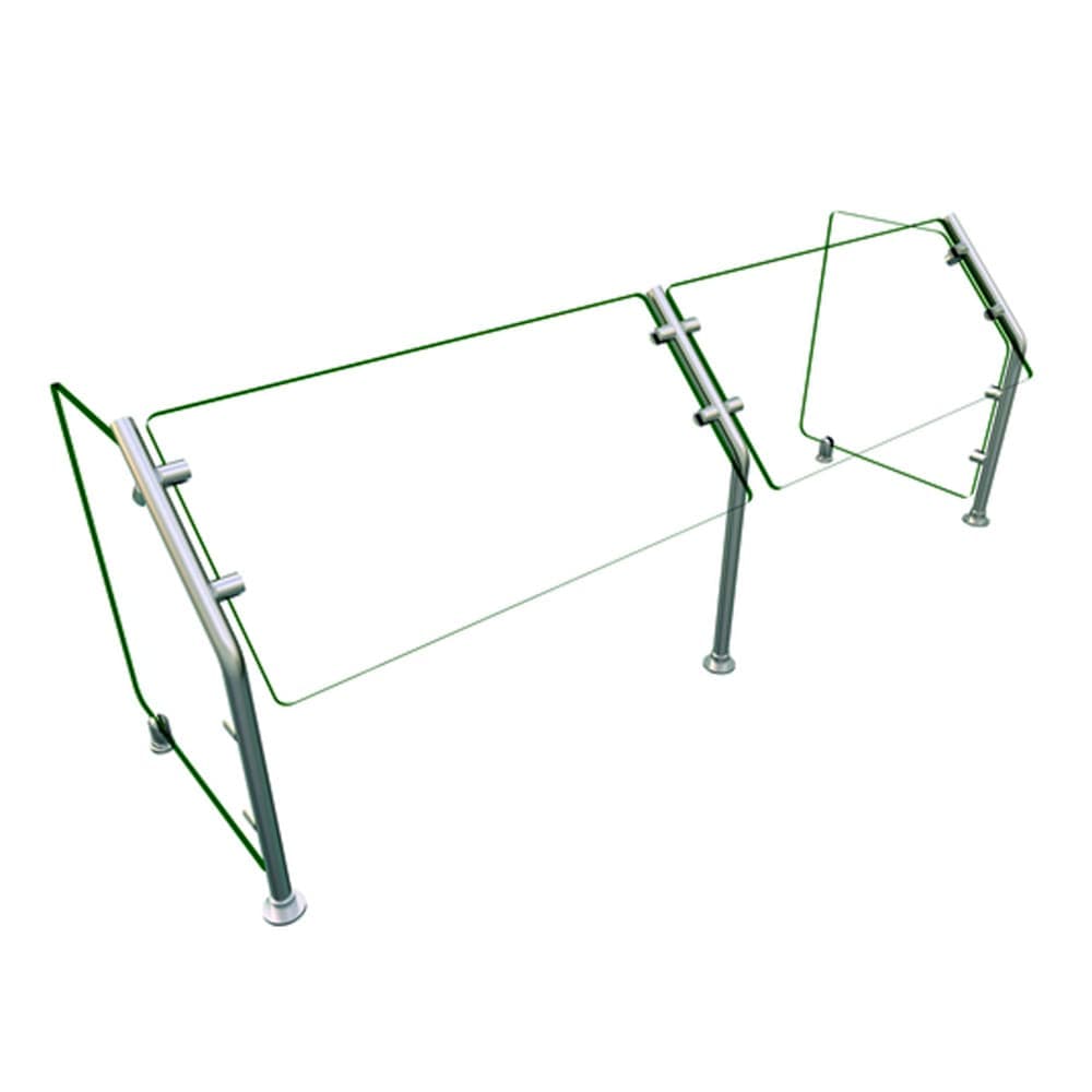 Hatco ES31-60 Self Service Mounted Food Shield - 60" x 18" x 22", Glass/Stainless Steel