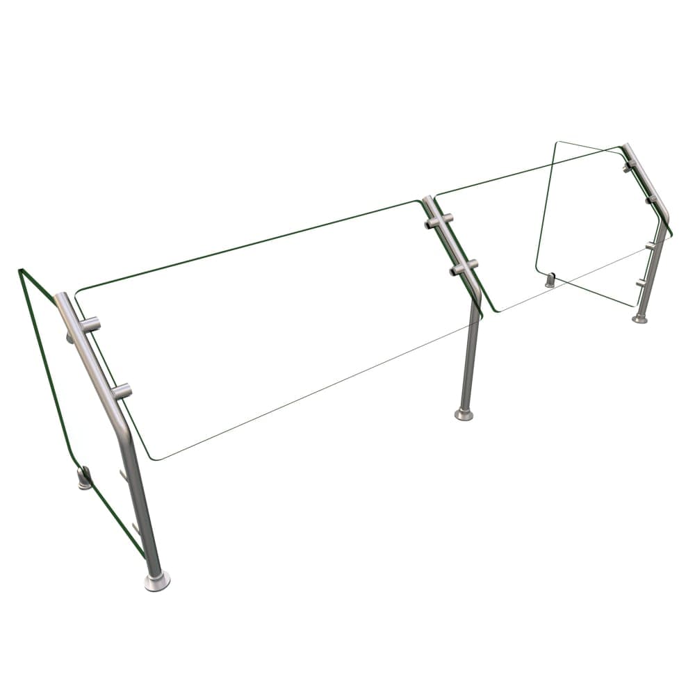 Hatco ES31-72 Self Service Mounted Food Shield - 72" x 18" x 22", Glass/Stainless Steel