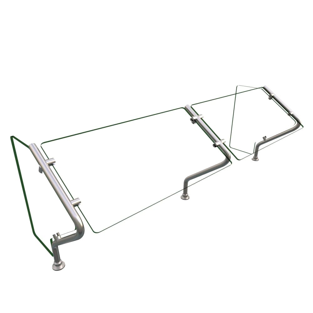 Hatco ES67-60 Self Service Mounted Food Shield - 60" x 20" x 22 9/16", Glass/Stainless Steel