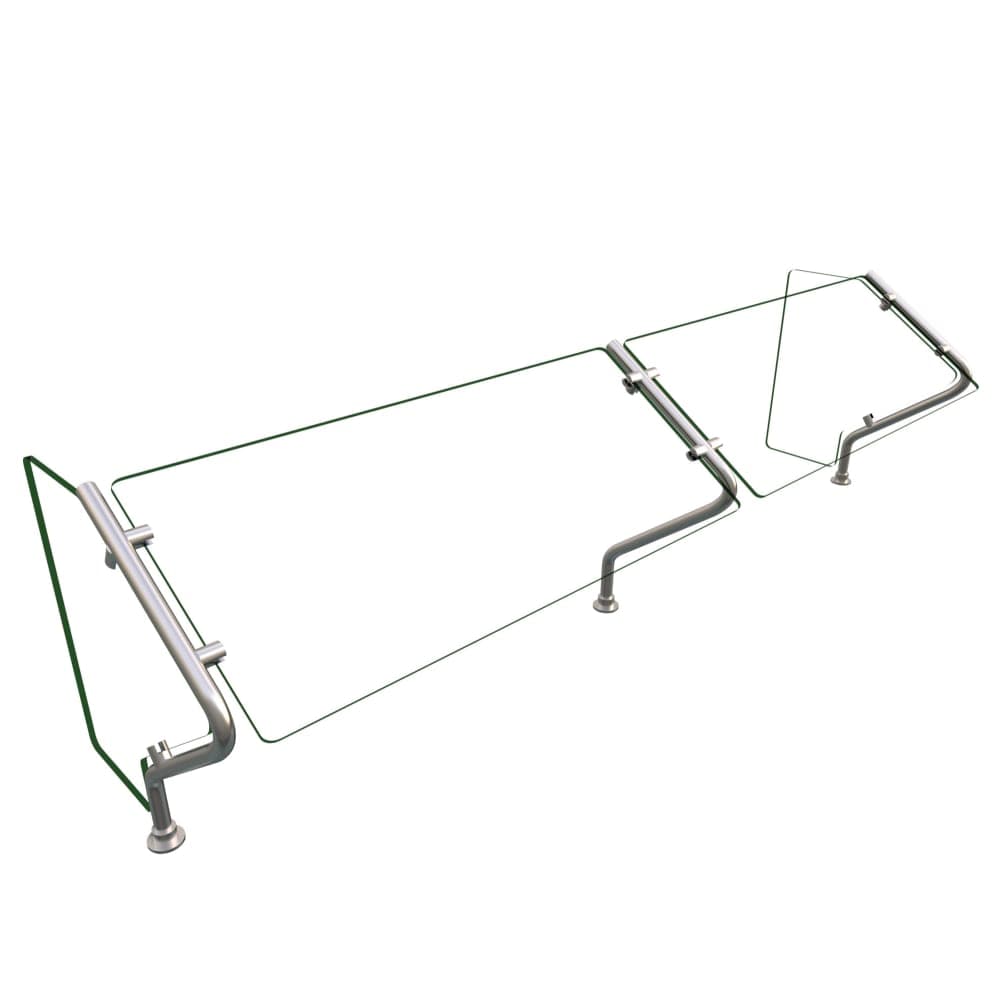 Hatco ES67-72 Self Service Mounted Food Shield - 72" x 20" x 22 9/16", Glass/Stainless Steel