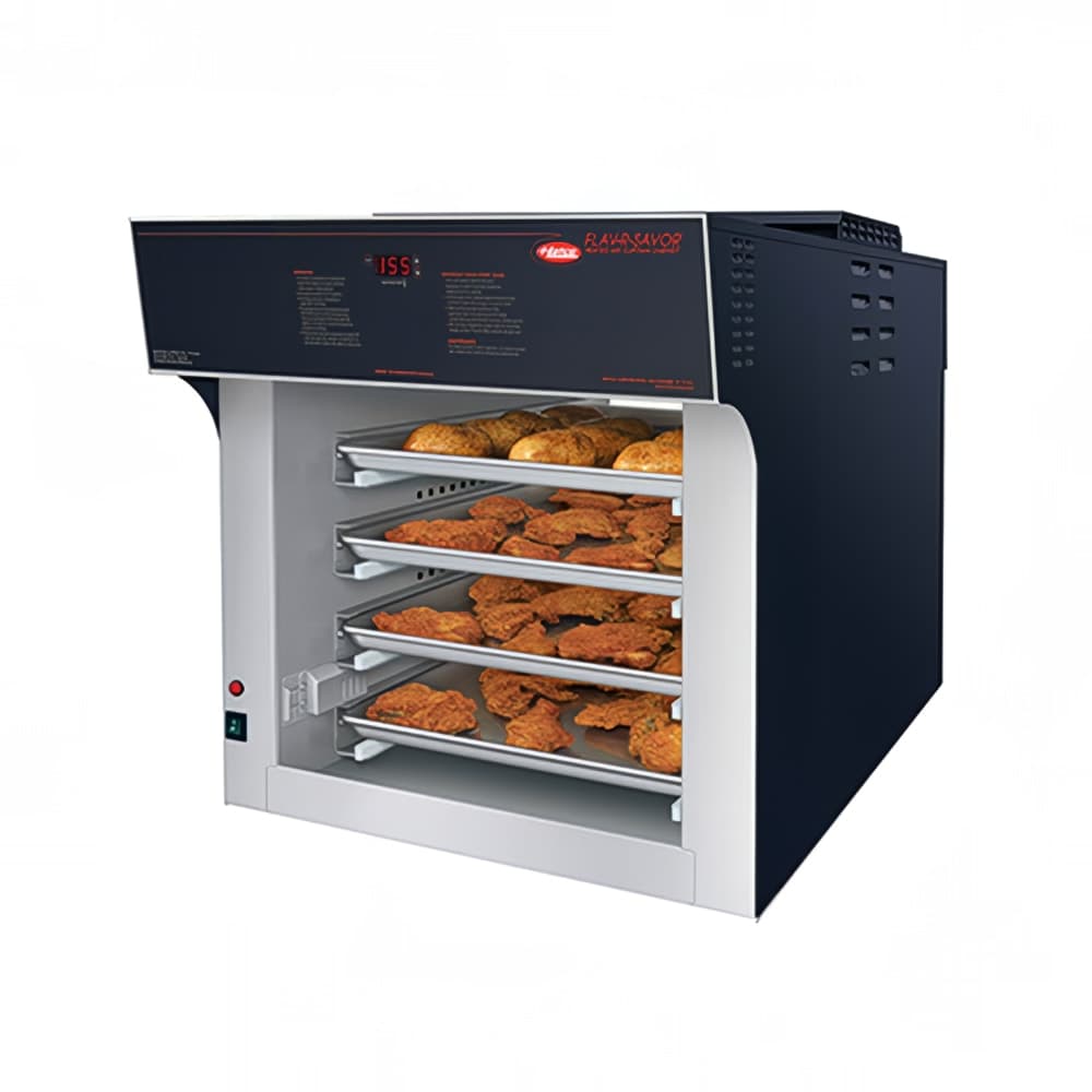 Hatco FS2HAC-4PT 24 1/8" Dual Service Countertop Heated Display Shelf - (4) Shelves, 120/208v/1ph