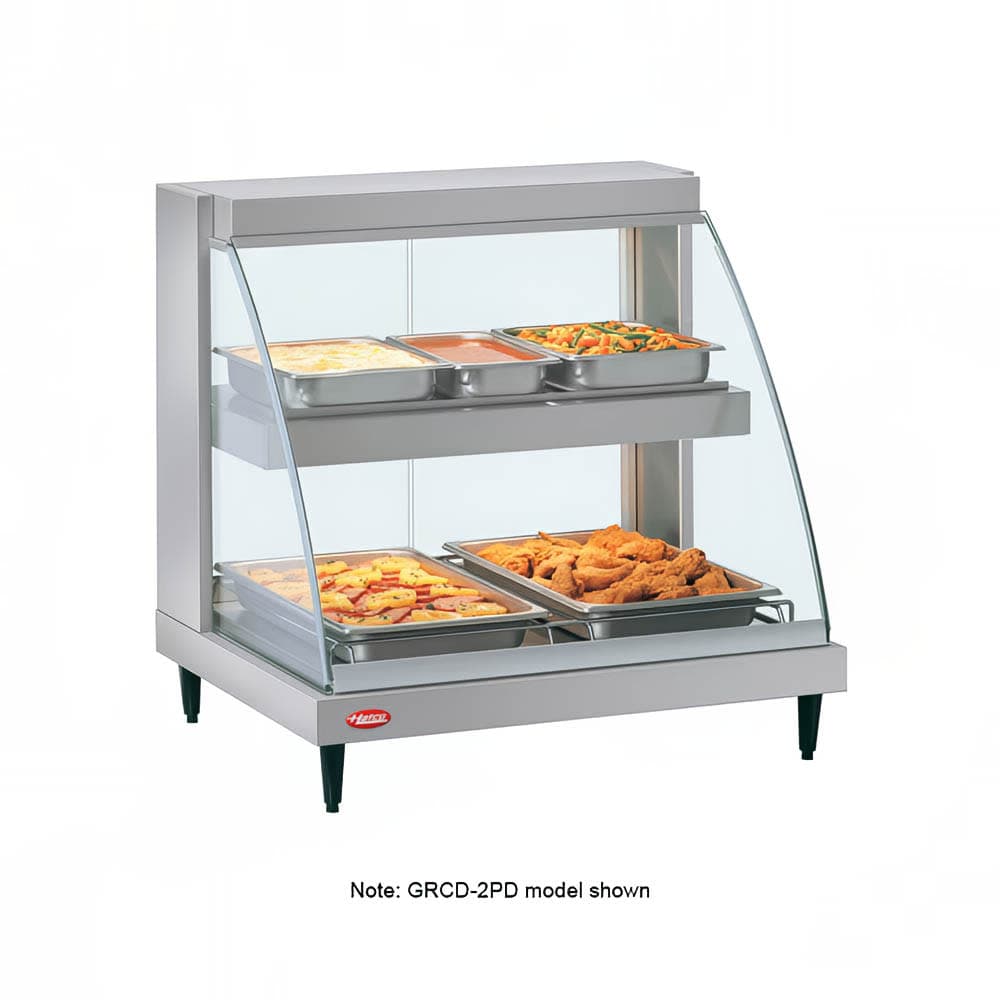Hatco GRCD-1PD 20 5/8" Full Service Countertop Heated Display Case  - (2) Shelves, 120v