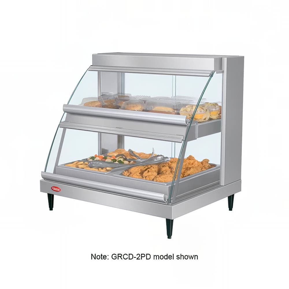 Hatco GRCDH-2PD 32 1/2" Full Service Countertop Heated Display Case  - (2) Shelves, 120v