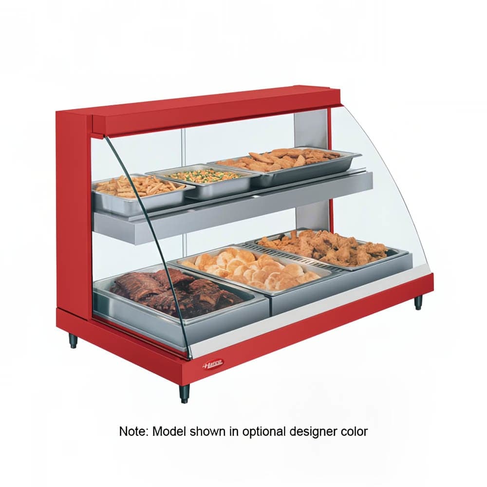 Hatco GRCDH-3PD 45 1/2" Full Service Countertop Heated Display Case  - (2) Shelves, 120v