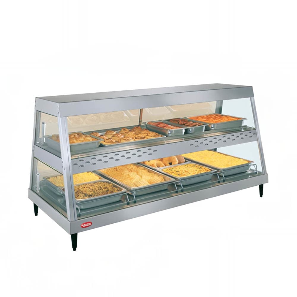 Hatco GRHD-4PD 58 1/2" Full Service Countertop Heated Display Case - (2) Shelves, 120 240v/1ph