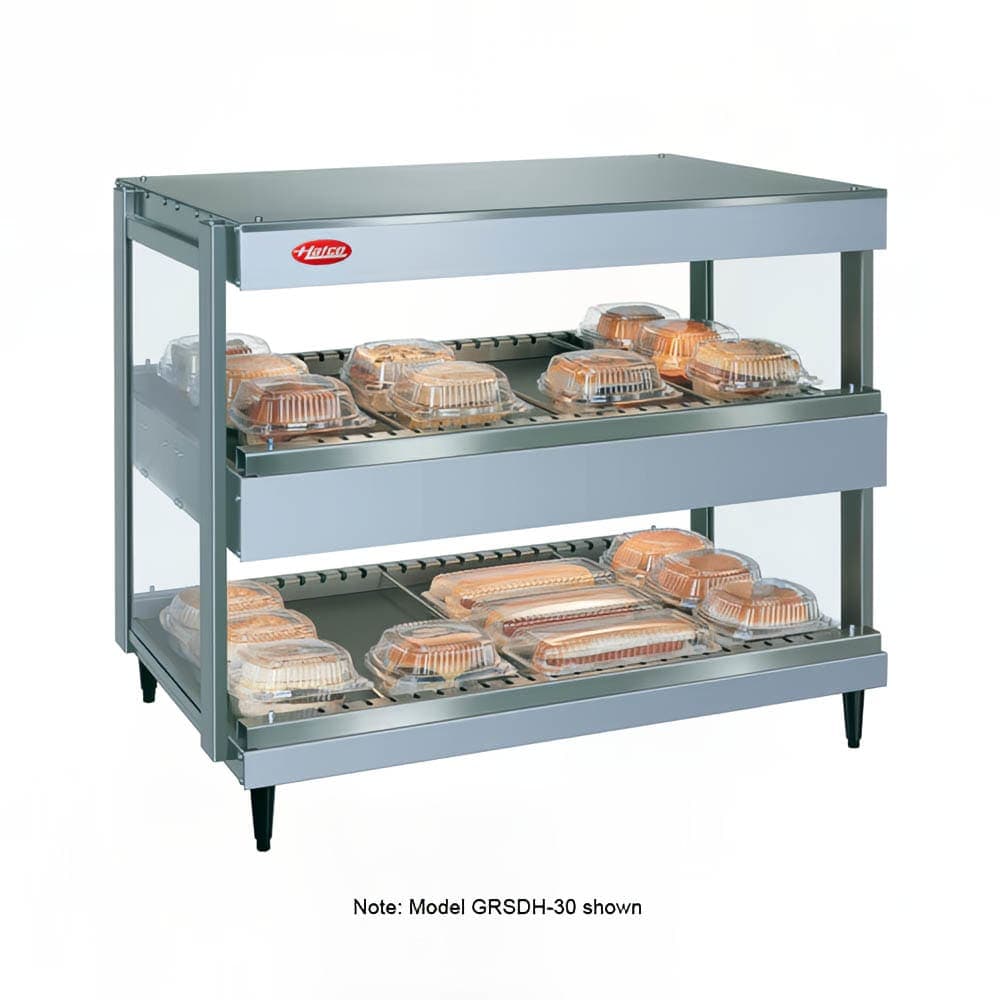 Hatco GRSDH-52D 52" Self Service Countertop Heated Display Shelf - (2) Shelves, 120v