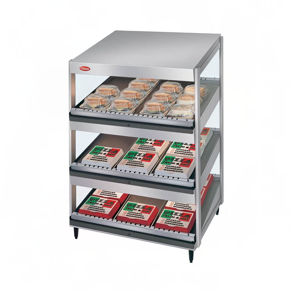 Hatco GRSDS-24T 24" Self Service Countertop Heated Display Shelf - (3) Shelves, 120v
