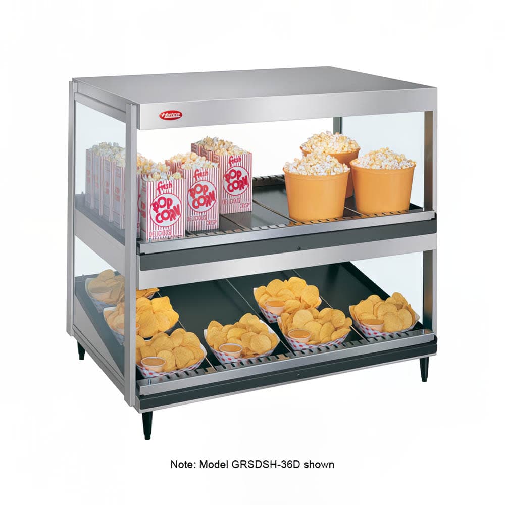 Hatco GRSDS/H-41D 41" Self Service Countertop Heated Display Shelf - (2) Shelves, 120v