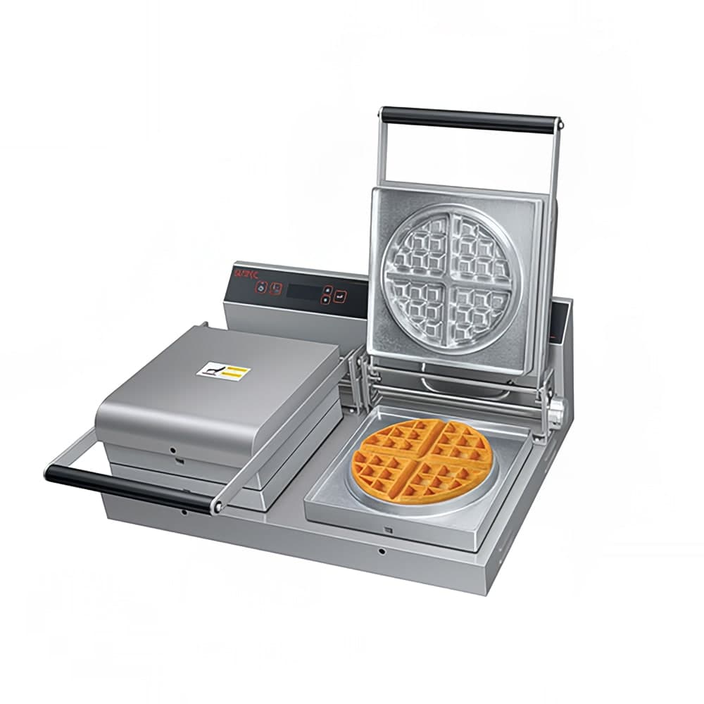 Hatco SNACK-2-QS Double Classic Belgian Waffle Maker w/ Aluminum Grids, 1800W