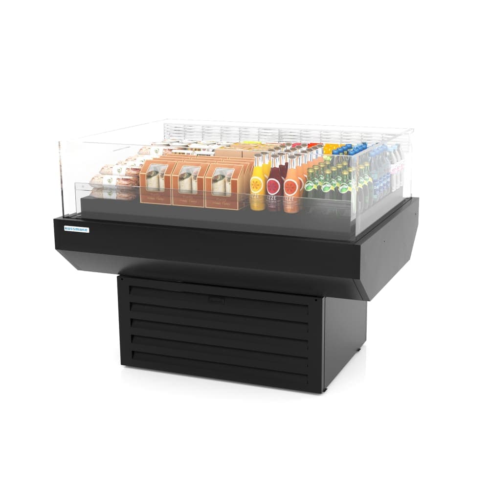 Hussmann SIM-3AA 41 3/8" SIM Series Horizontal Island Open Air Cooler w/ (1) Level, 120v