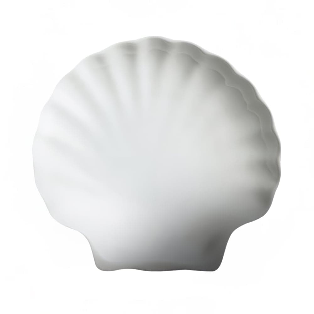 Cameo China 5-1/5" x 5-1/4" Shell Shaped Imperial Dish - Ceramic, White (210-506)