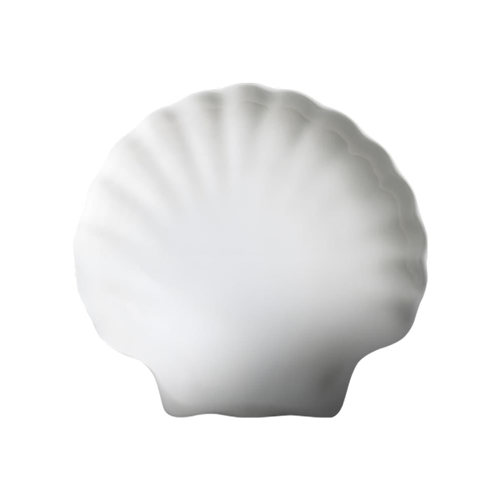 Cameo China 10" x 9-7/8" Shell Shaped Imperial Dish - Ceramic, White (210-510)