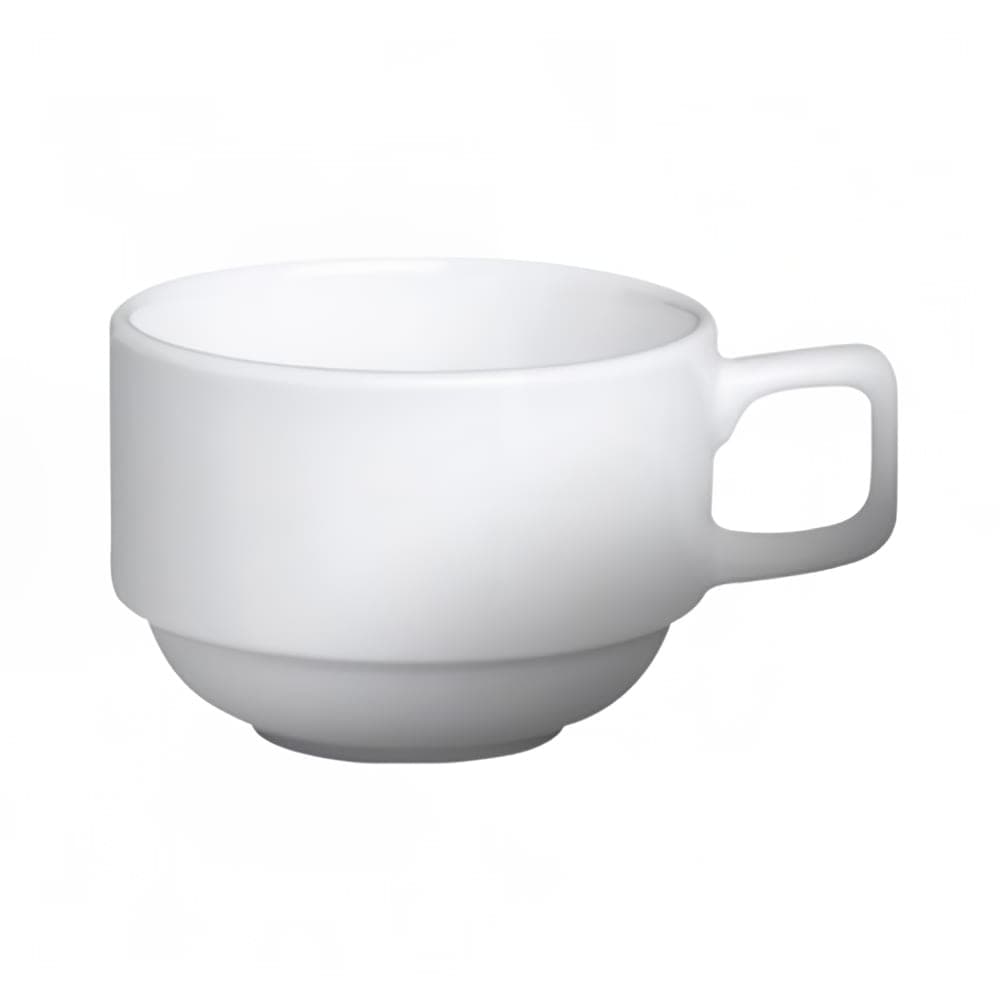 Cameo China 8 oz Imperial Stackable Coffee Cup - Ceramic, White (210-80C)