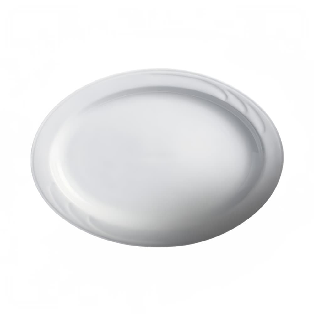 Cameo China 13-3/8" x 9-1/2" Oval Bostonian Platter - Ceramic, White (301-133)
