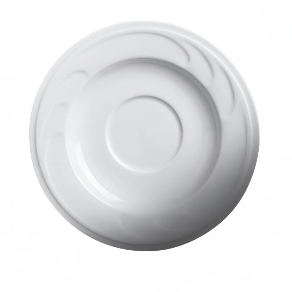 Cameo China 5 1/2" Round Bostonian Embossed Rim Saucer for 301-99N - Ceramic, White (301-99S)