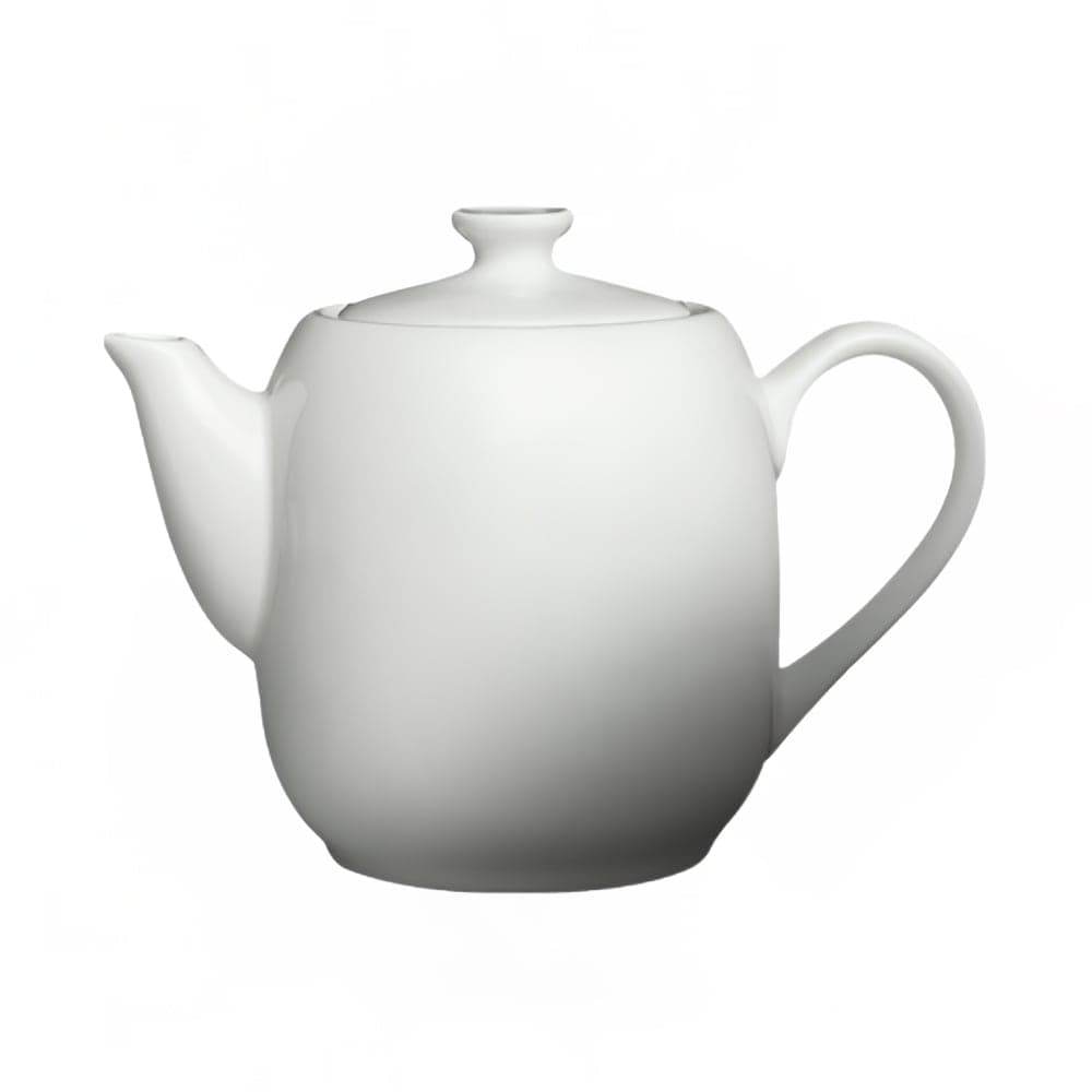 Cameo China 12 oz Dynasty Coffee Pot/Teapot w/ Handle & Lid - Ceramic, White (610-12PL)