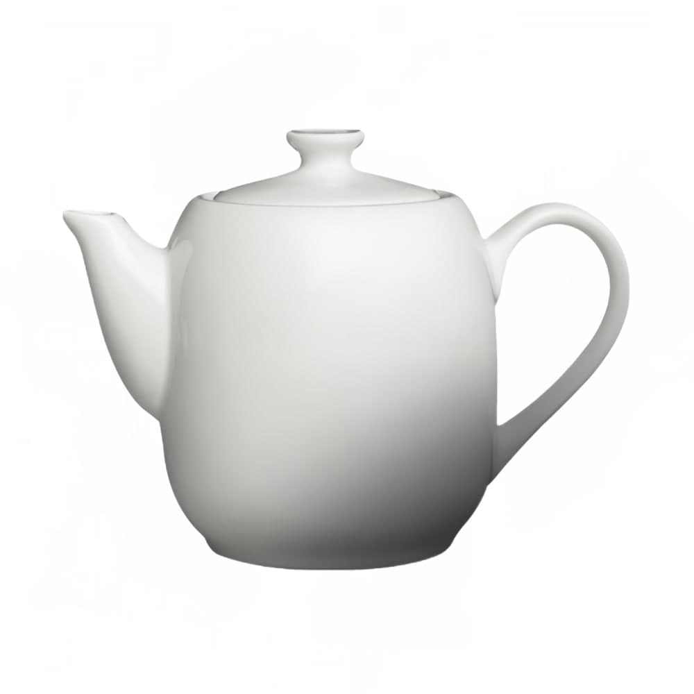 Cameo China 25 oz Dynasty Coffee Pot/Teapot w/ Handle & Lid - Ceramic, White (610-14PL)