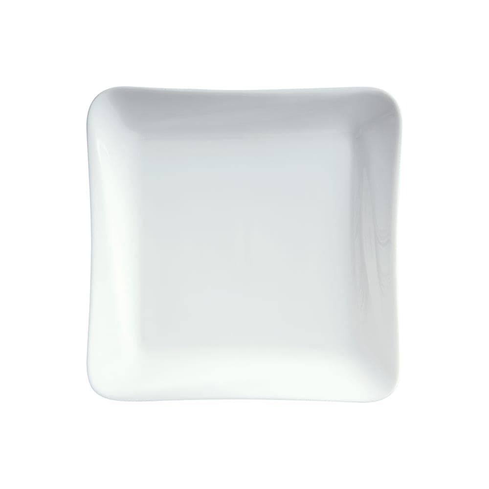 Cameo China 9" Square Slant Plate - Ceramic, White (707-91)