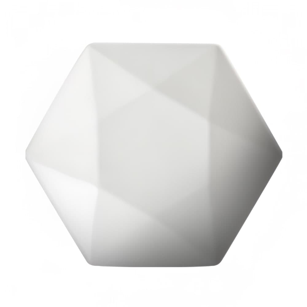 Cameo China 11" Hexagonal Diamond Fusion Plate - Ceramic, White (708-111)