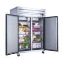 Dukers D55AR 55 1/8" Two Section Reach In Refrigerator, (2) Left/Right Hinge Solid Doors, 115v thumbnail 2