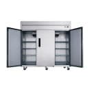 Dukers D83AR 82 5/8" Three Section Reach In Refrigerator, (3) Left/Right Hinge Solid Doors, 115v thumbnail 4