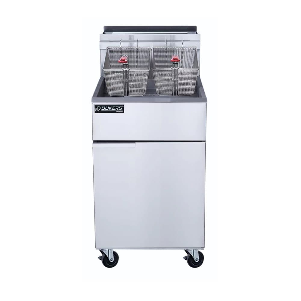 Dukers DCF5-LPG Gas Fryer - (1) 70 lb Vat, Floor Model, Liquid Propane