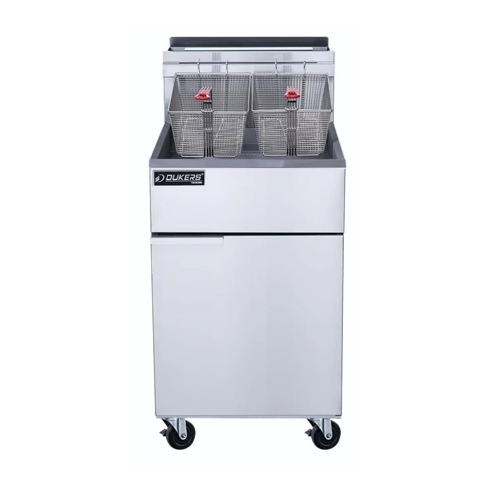 Dukers DCF5-NG Gas Fryer - (1) 70 lb Vat, Floor Model, Natural Gas
