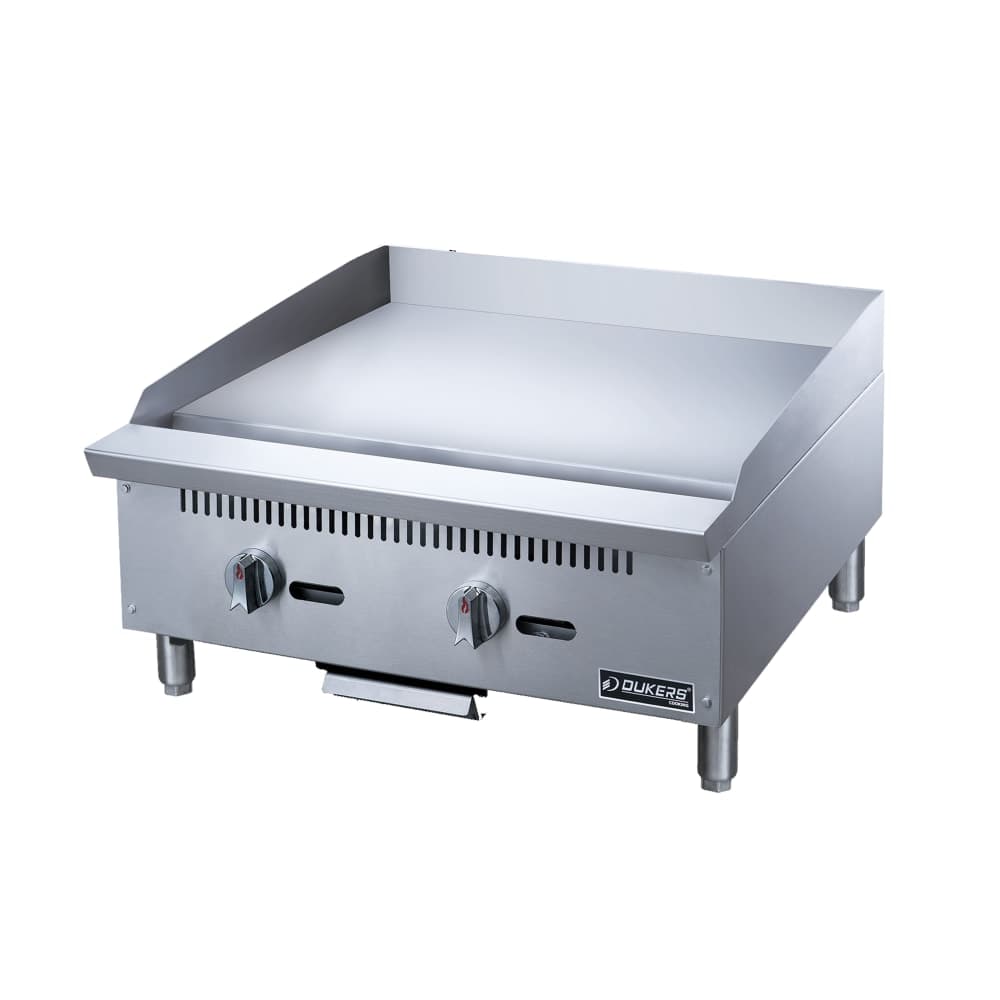 Dukers DCGM24 24" Gas Griddle w/ Manual Controls - 3/4" Steel Plate, Convertible