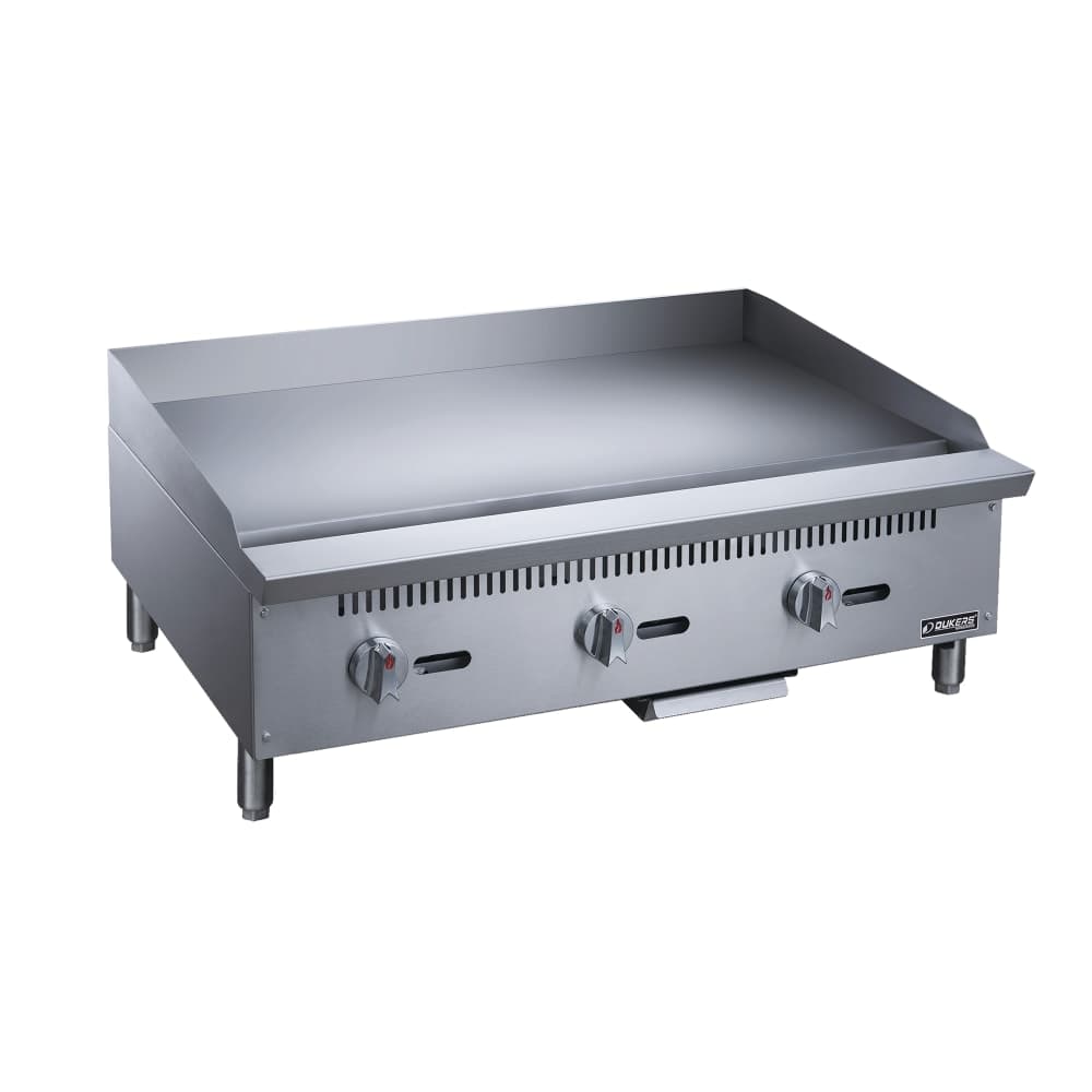 Dukers DCGMA36 36" Gas Griddle w/ Manual Controls - 1" Steel Plate, Convertible