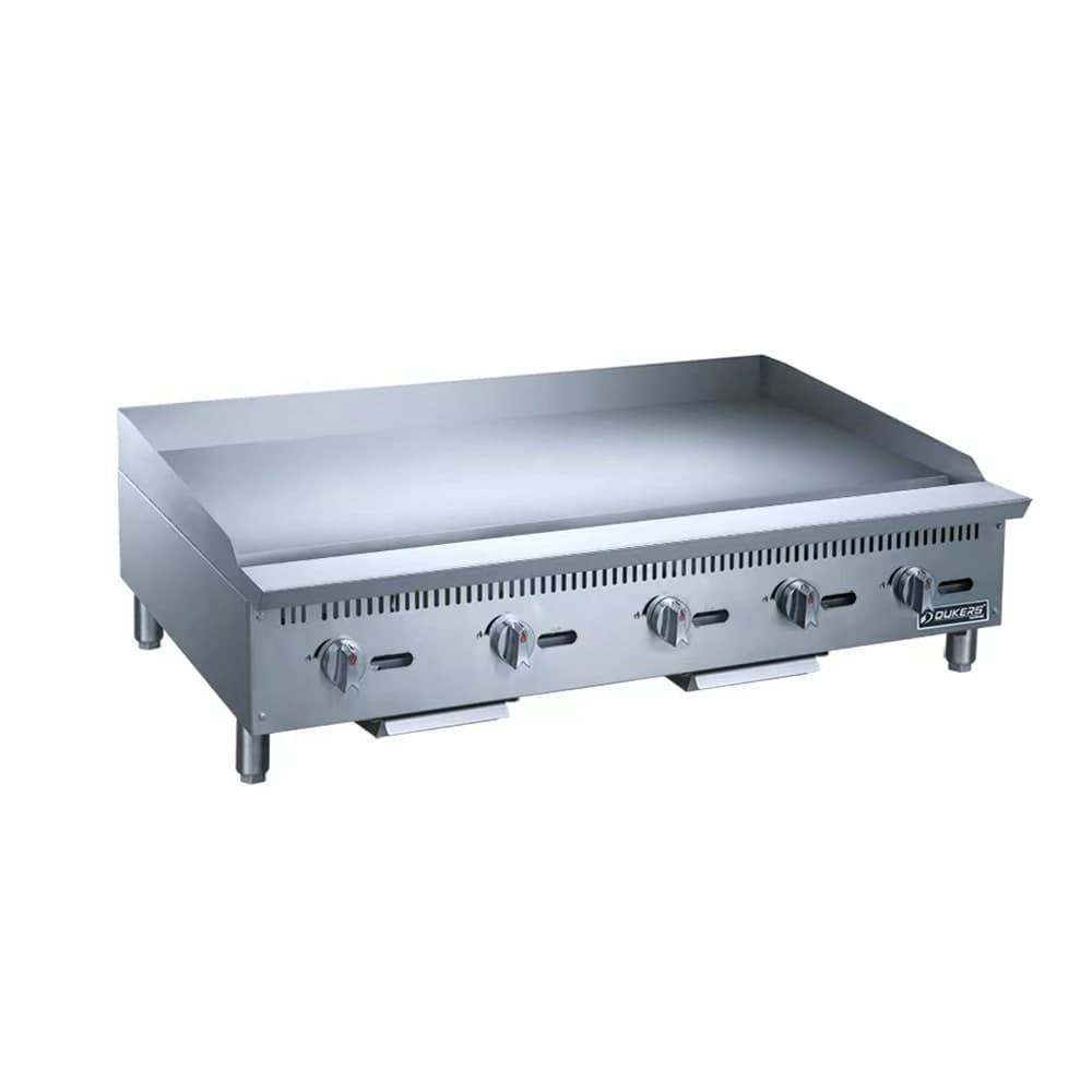 Dukers DCGMA60 60" Gas Griddle w/ Manual Controls - 1" Steel Plate, Convertible