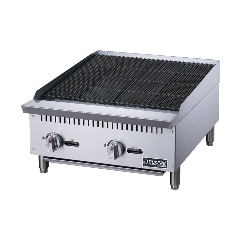 Dukers DCRB24 24" Gas Charbroiler w/ Cast Iron Grates - Convertible
