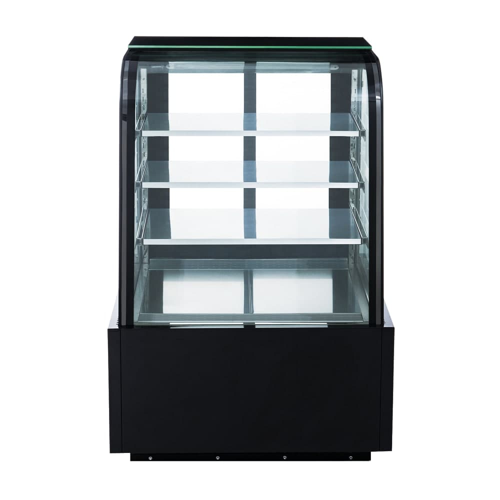 Dukers DDM60R-CB 60" Full Service Bakery Case w/ Curved Glass - (4) Levels, 115v