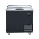 Dukers DHBC36 36 3/4" Forced Air Bottle Cooler - Holds (628) 12 oz Bottles, Lid Locks, Black, 115v thumbnail 2