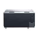 Dukers DHBC50 49 5/8" Forced Air Bottle Cooler - Holds (918) 12 oz Bottles, Lid Locks, Black, 115v thumbnail 3