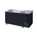 Dukers DHBC65 64 3/4" Forced Air Bottle Cooler - Holds (1262) 12 oz Bottles, Lid Locks, Black, 115v thumbnail 2