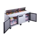 Dukers DSP72-18-S3 72 1/2" Sandwich/Salad Prep Table w/ Refrigerated Base, 115v thumbnail 4