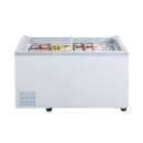 Dukers WD-700Y 79 3/8" Mobile Chest Freezer w/ (6) Baskets - White, 115v thumbnail 3