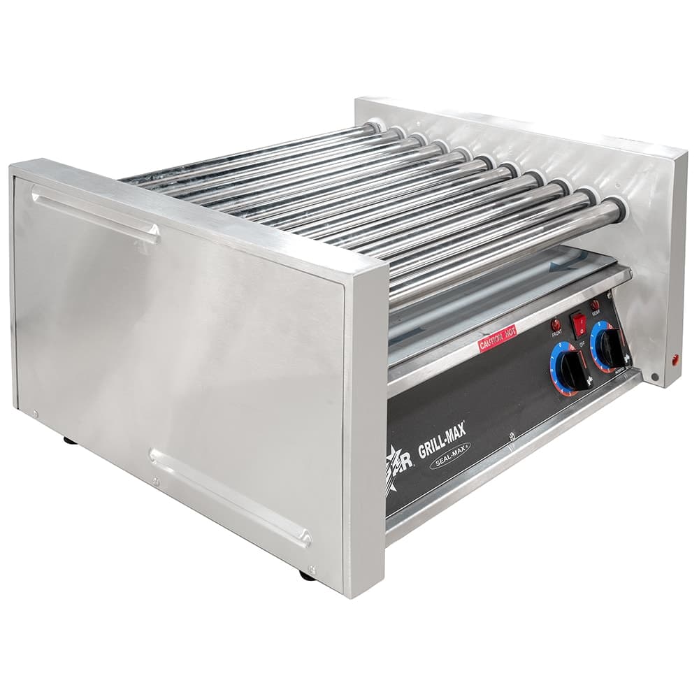 Star 30C 30 Grill-Max® Hot Dog Roller Grill w/ Manual Controls - Slanted Top, 120v
