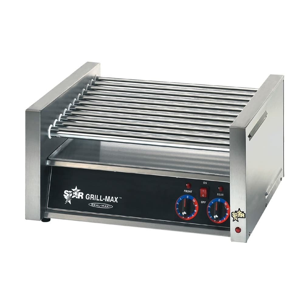 Star 45C 45 Grill-Max® Hot Dog Roller Grill w/ Manual Controls - Slanted Top, 120v
