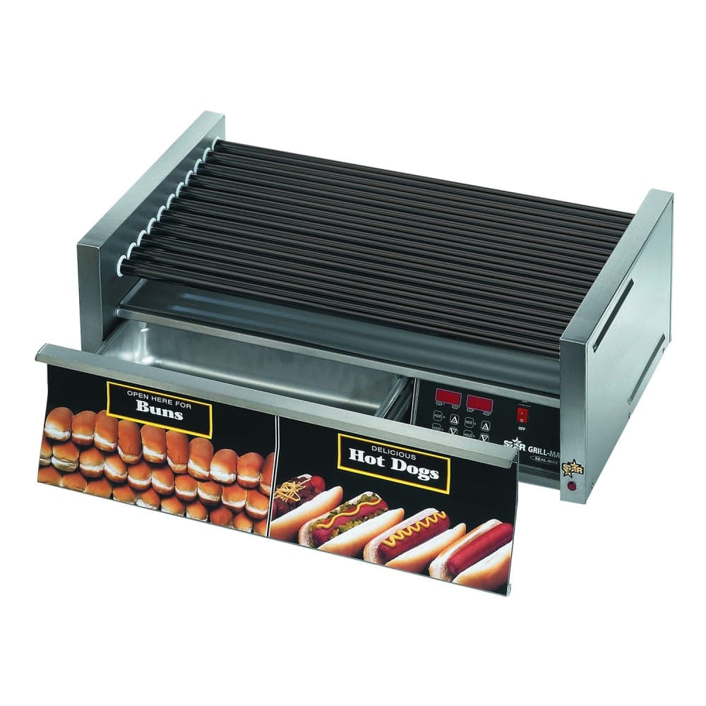 Star 50STBDE 50 Grill-Max® Hot Dog Roller Grill w/ Thermostatic Controls - Flat Top, 120v