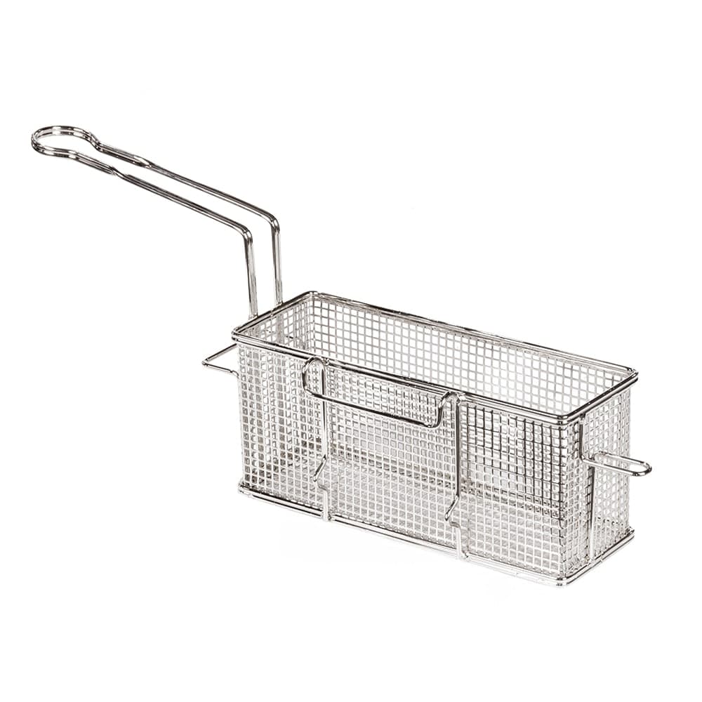 Star 530TBL Fryer Basket w/ Uncoated Handle & Front Hook - Left Twin, 11 1/4" x 4" x 5"
