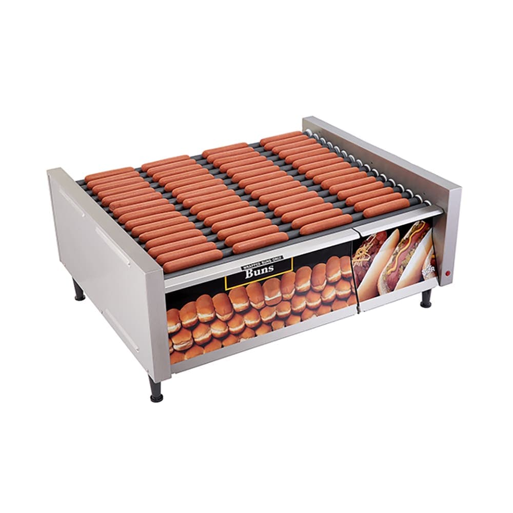 Star 75SCBD 75 Grill-Max® Hot Dog Roller Grill w/ Manual Controls - Slanted Top, 120v