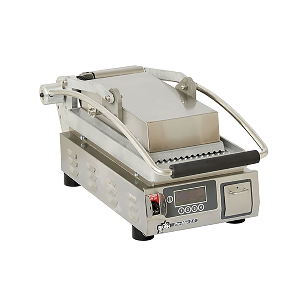 Star PGT7EA Single Commercial Panini Press w/ Aluminum Grooved Plates, 120v