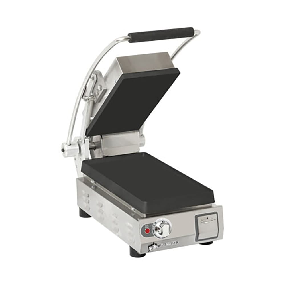 Star PST7IA-120V Single Commercial Panini Press w/ Cast Iron Smooth Plates, 120v
