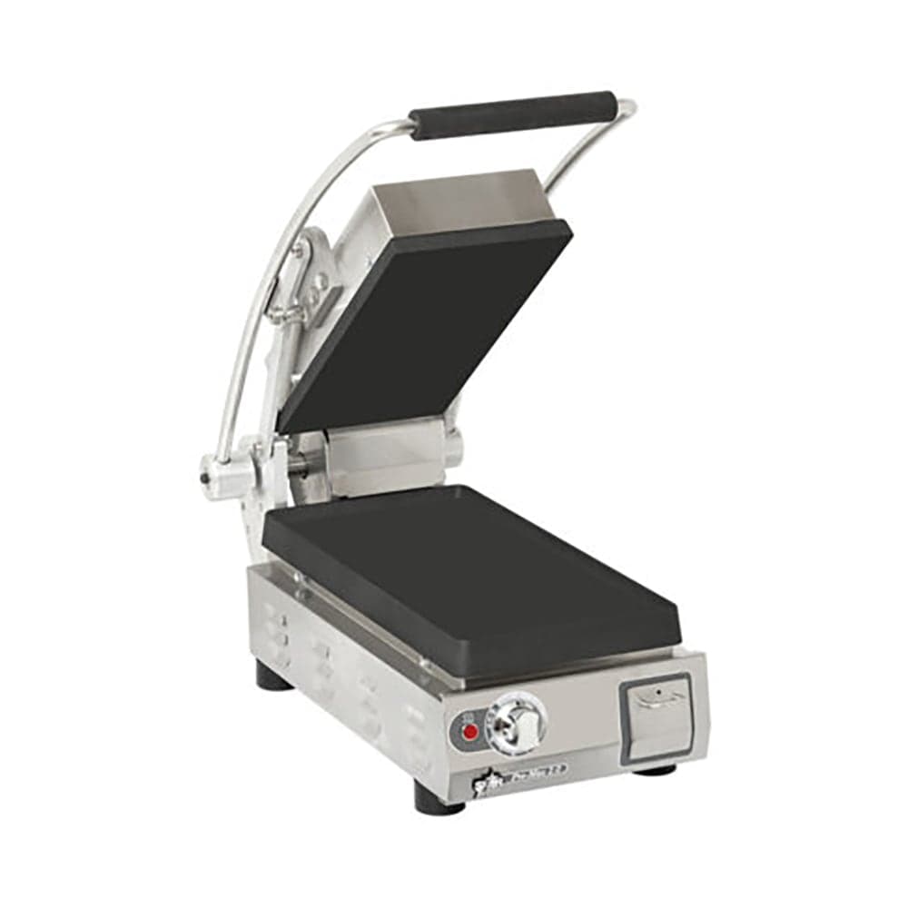 Star PGT7IA-120V Single Commercial Panini Press w/ Cast Iron Grooved Plates, 120v