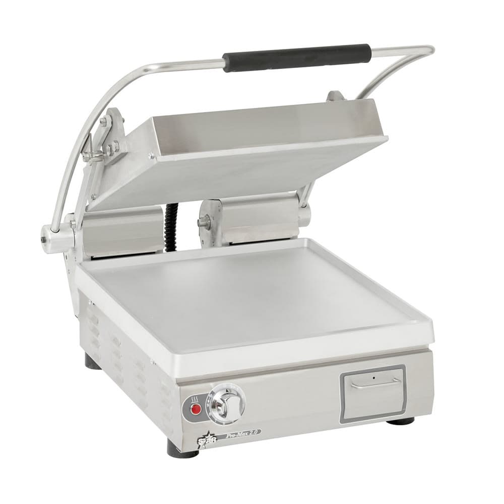 Star PST14 Single Commercial Panini Press w/ Aluminum Smooth Plates, 120v