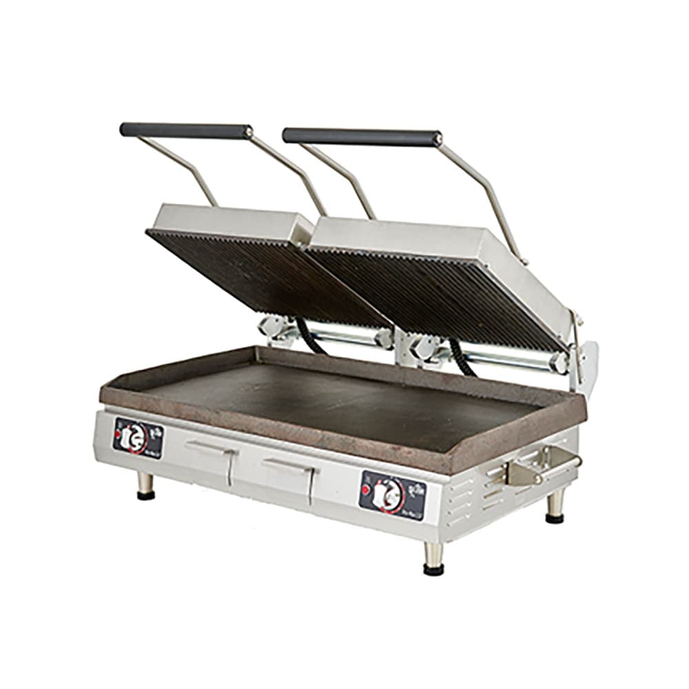 Star PGC28IT Double Commercial Panini Press w/ Cast Iron Grooved Plates, 240v/1ph